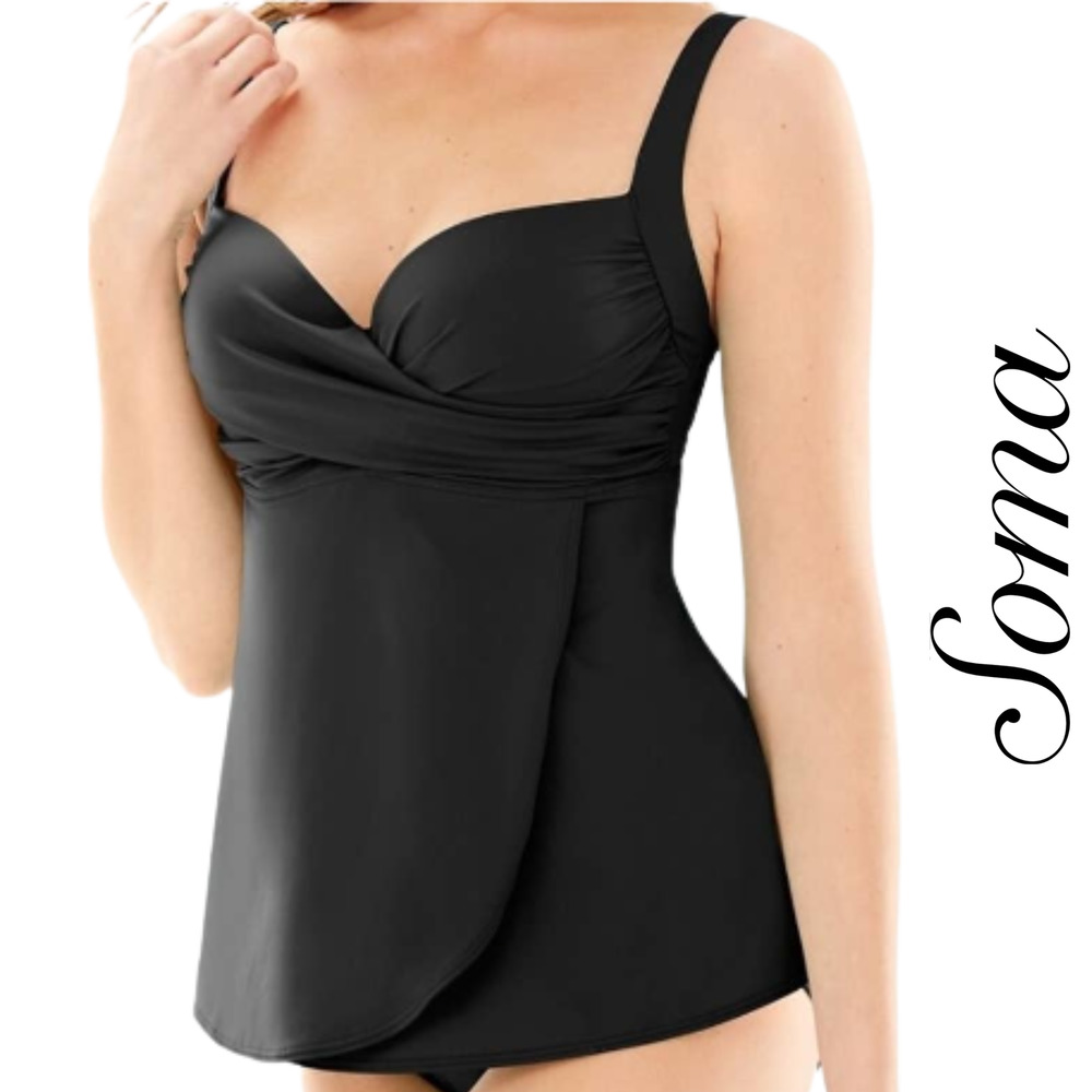 Soma Black Swim Tankini Top